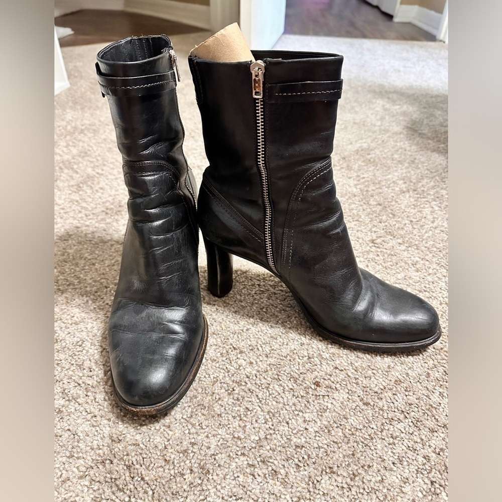 Cole Haan Women’s Leather Black Heeled Boots